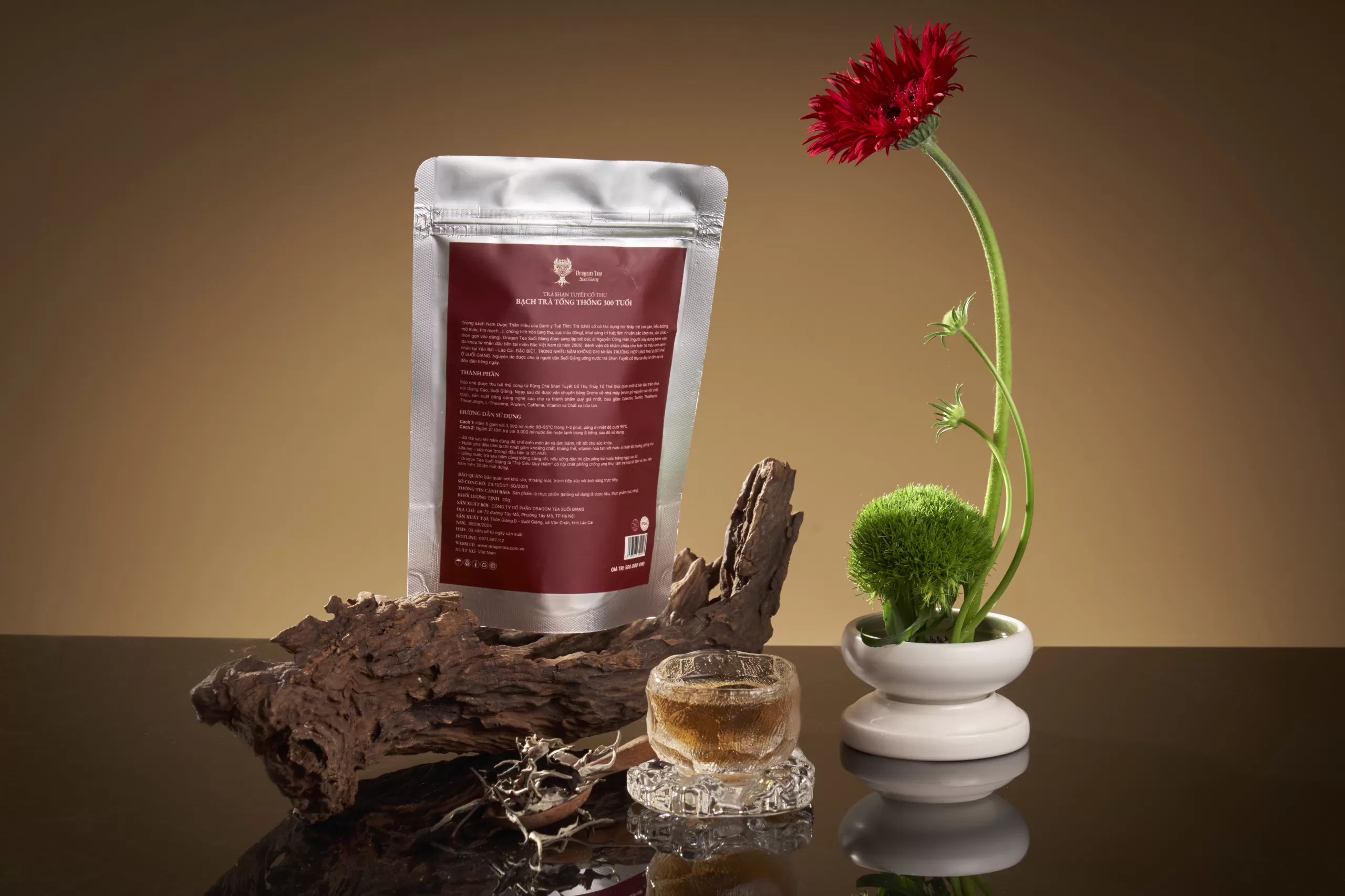 Bạch Trà Tổng Thống — ảnh chụp sản phẩm Dragon Tea Suối Giàng